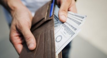 A doller bills in a wallet