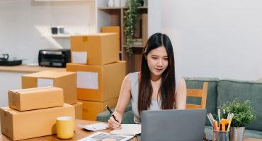 Woman,Start,Up,Online,Seller,Owner,At,Workplace.,Small,Business