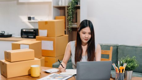 Woman,Start,Up,Online,Seller,Owner,At,Workplace.,Small,Business