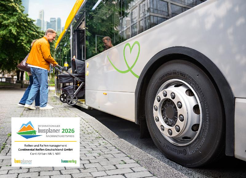 Continental I Conti Urban HA 5 NXT es reconocido como el neumático más sostenible en los Premios Internacionales de Autobuses 202